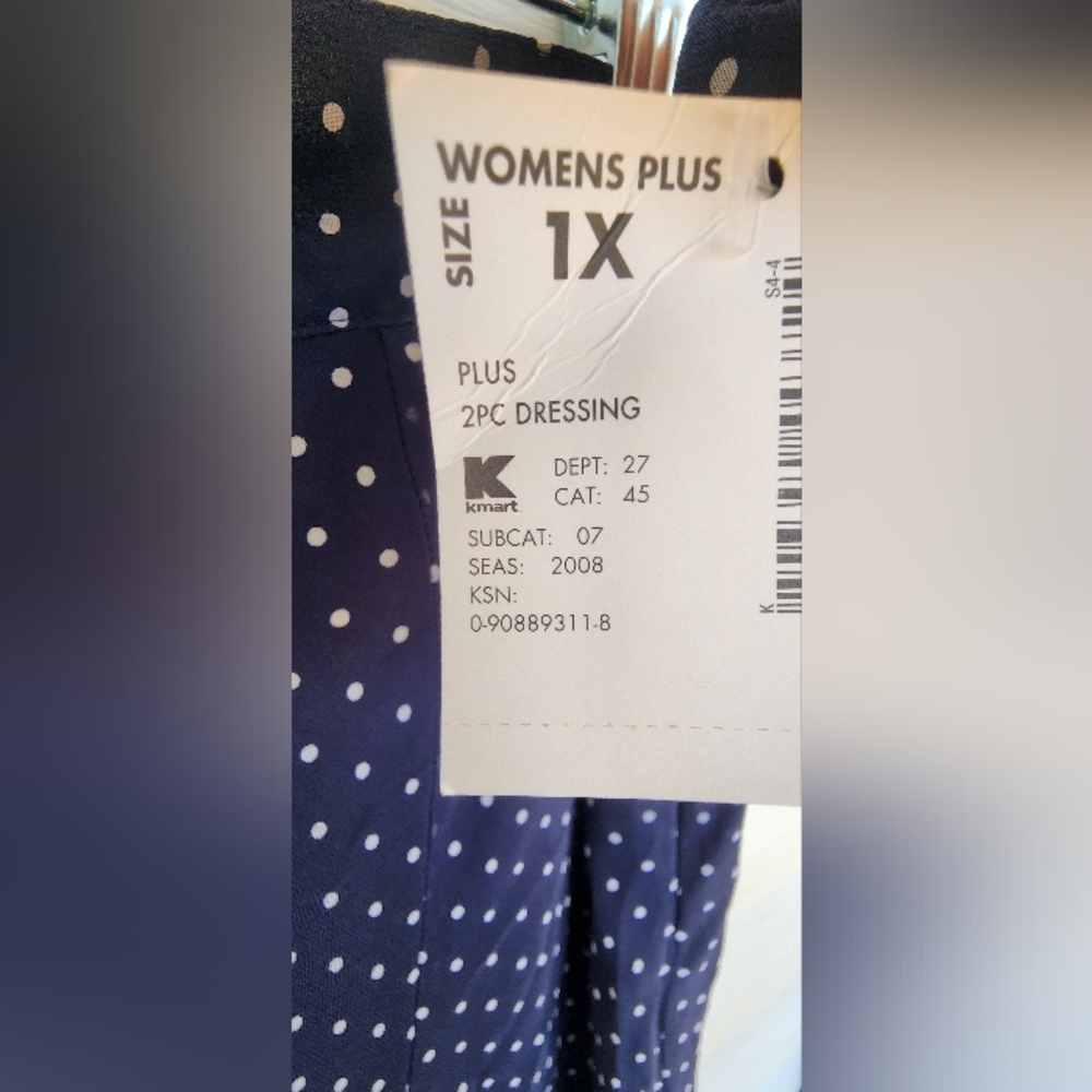 NWT! Y2K Jaclyn Smith Navy Polka Dot Flowy Summer Midi Skirt! Beautuful - Picture 13 of 16